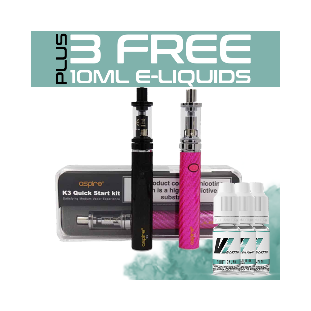 ASPIRE K3 KIT PLUS 3 FREE V1-10ml e-liquid