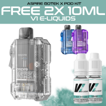 Aspire GOTEK X Pod Kit | PLUS 2 FREE V1-10ml e-liquid